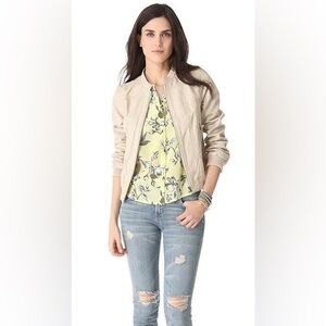 Joie Cream Leather Jacket for Women